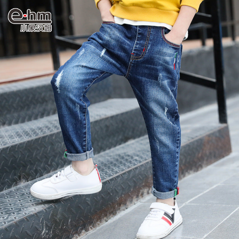 denim  big children's trousers, spring and autumn  trousers for boys