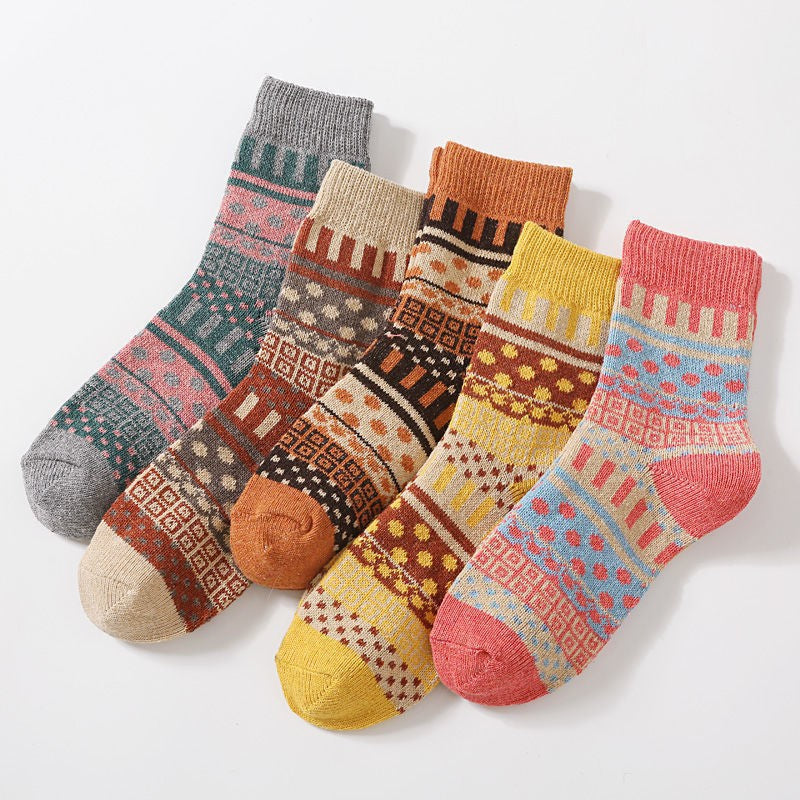 Personalized Knitted Woolen Yarn Socks for women