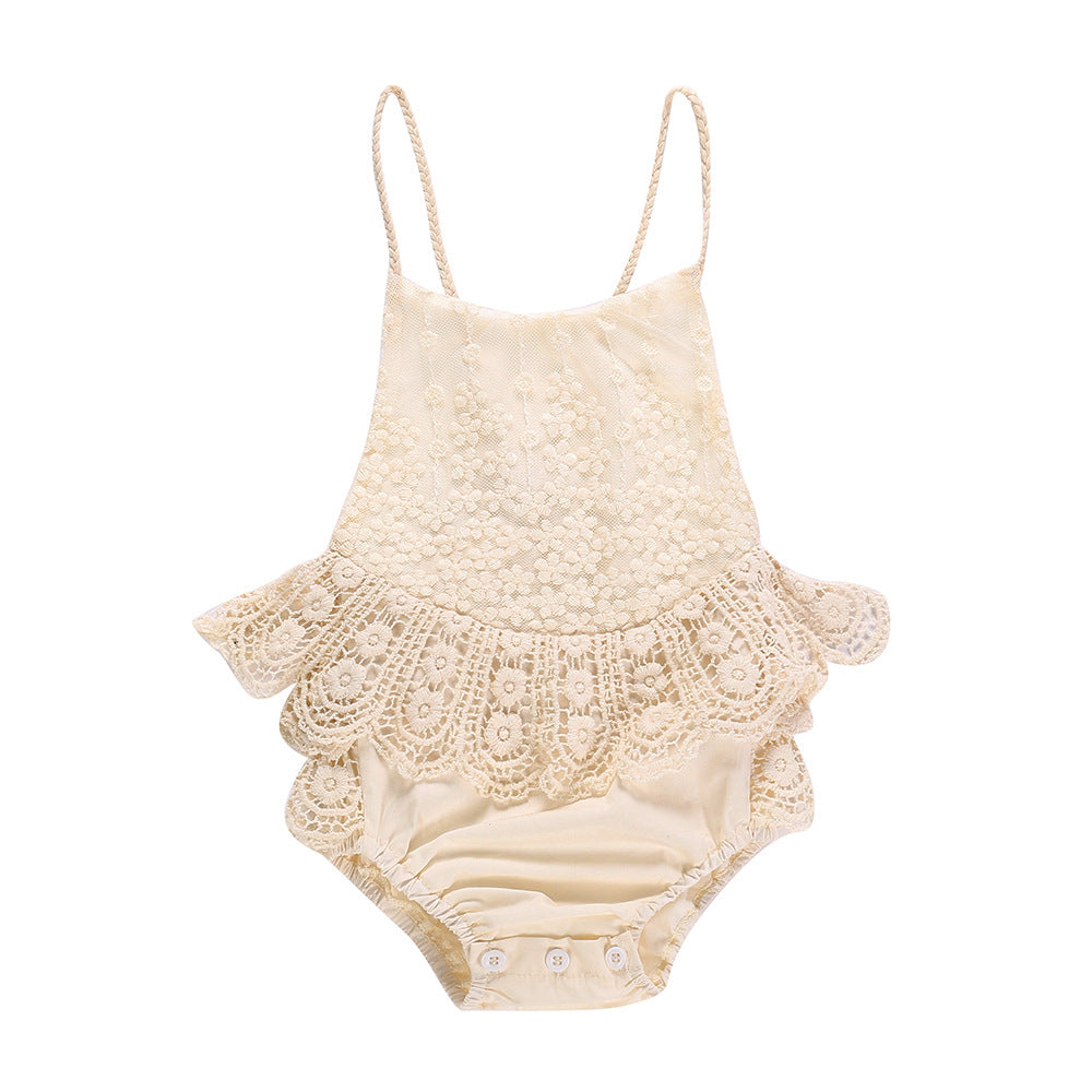 Jumpsuit Summer Beige Lace  Rompers for baby