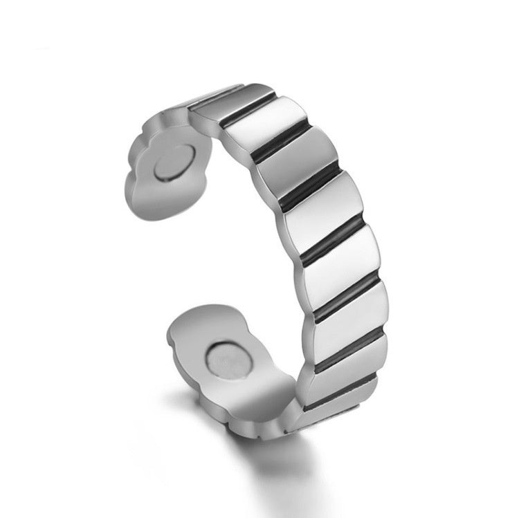 Men's Popular Open Titanium Steel Personality Trendy Ring