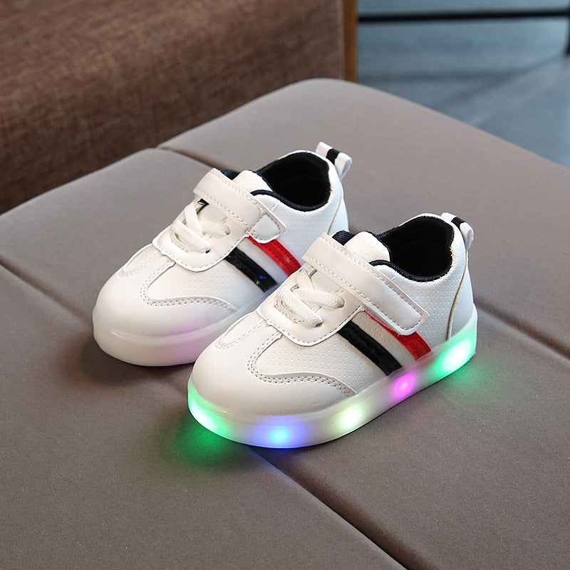 Kimmy White LED Sneakers Shoes for boys