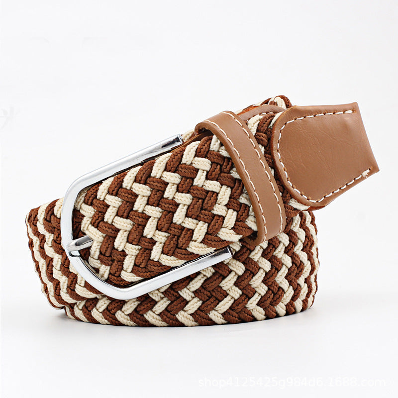 Elastic Woven Belt Corrugated All-match Casual belts for women