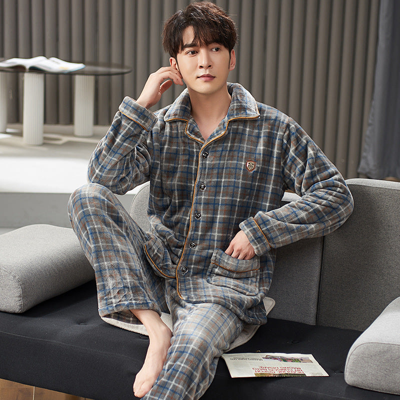 Flannel Pajamas Suits For Men