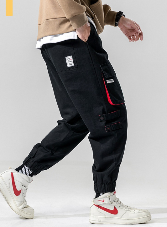 Elastic Waist Punk Cargo Pant For Men