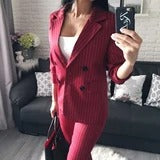 Striped small blazer for women