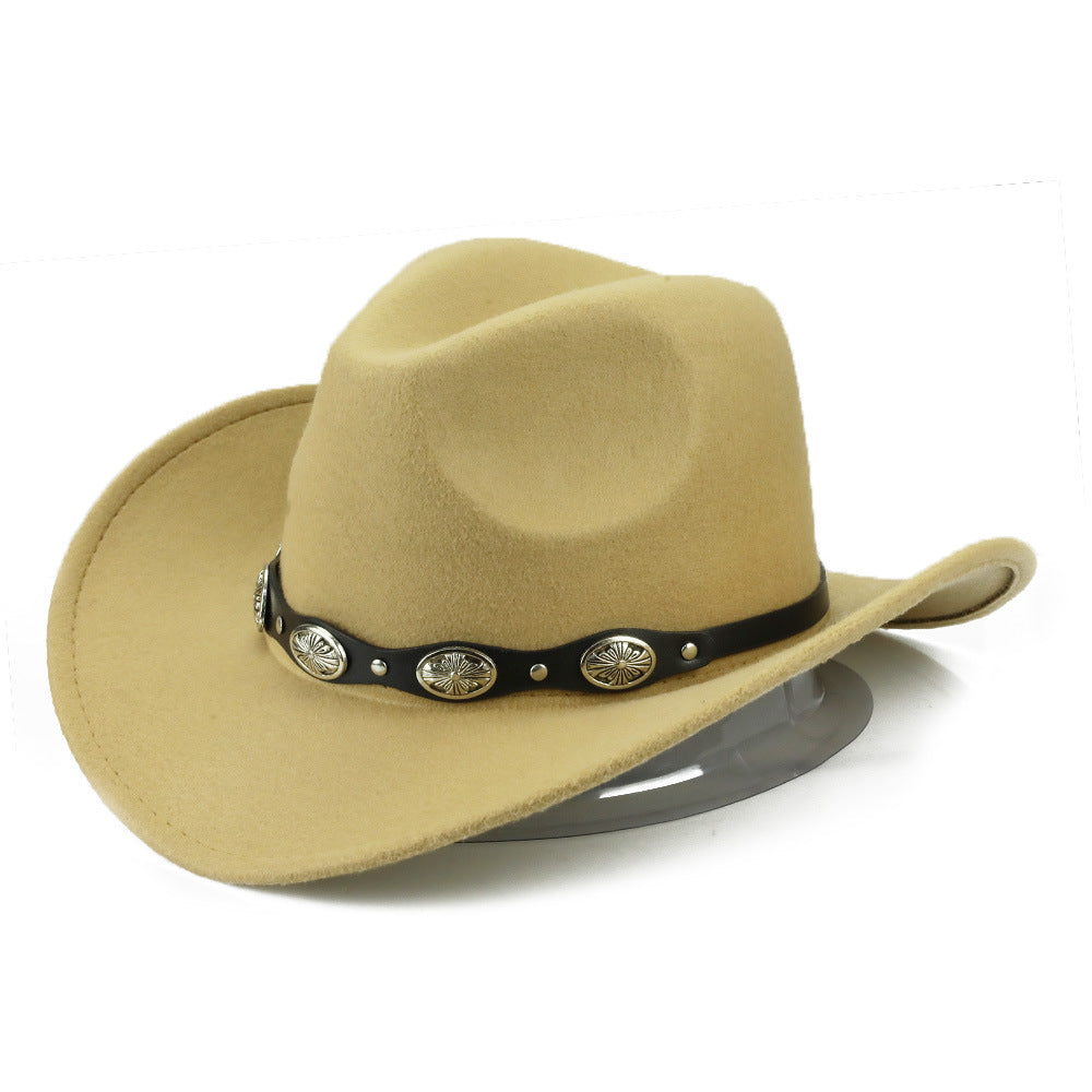 Punk Style Cowboy Hats And Felt For  Women