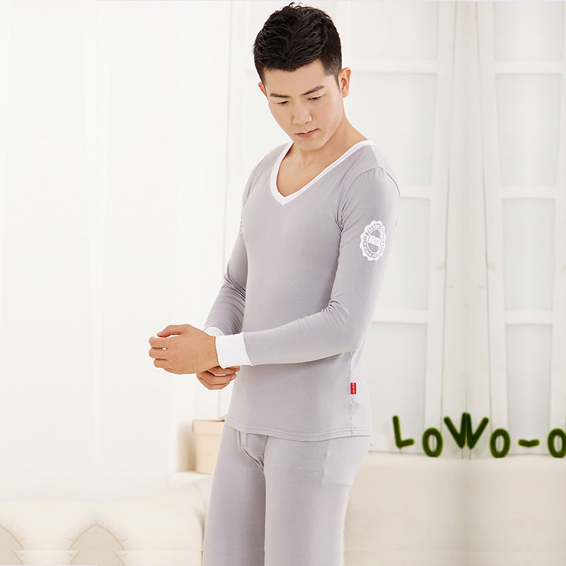 Tights Modal Basic Round Neck Thermal Set For Men