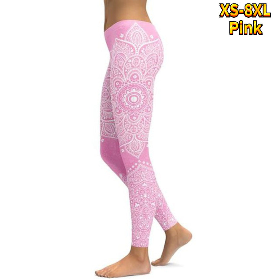 3D Printing High Waist Sexy Hip Yoga Pants For Women