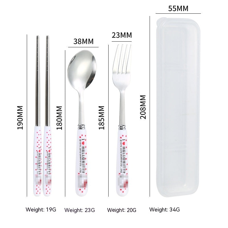 Stainless Steel Tableware Spoon Chopsticks Sets