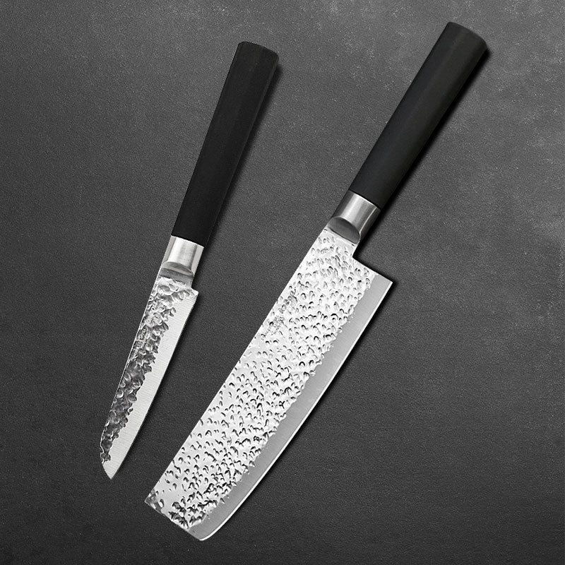 Rubber non-slip handle kitchen chef knives