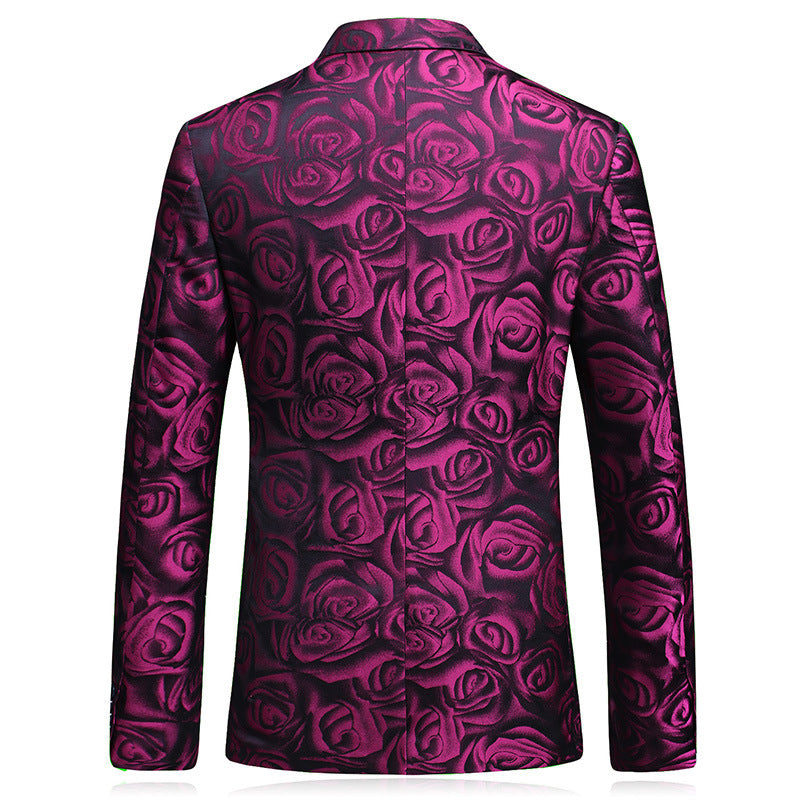 Flower Printed 3PC Suits For Men