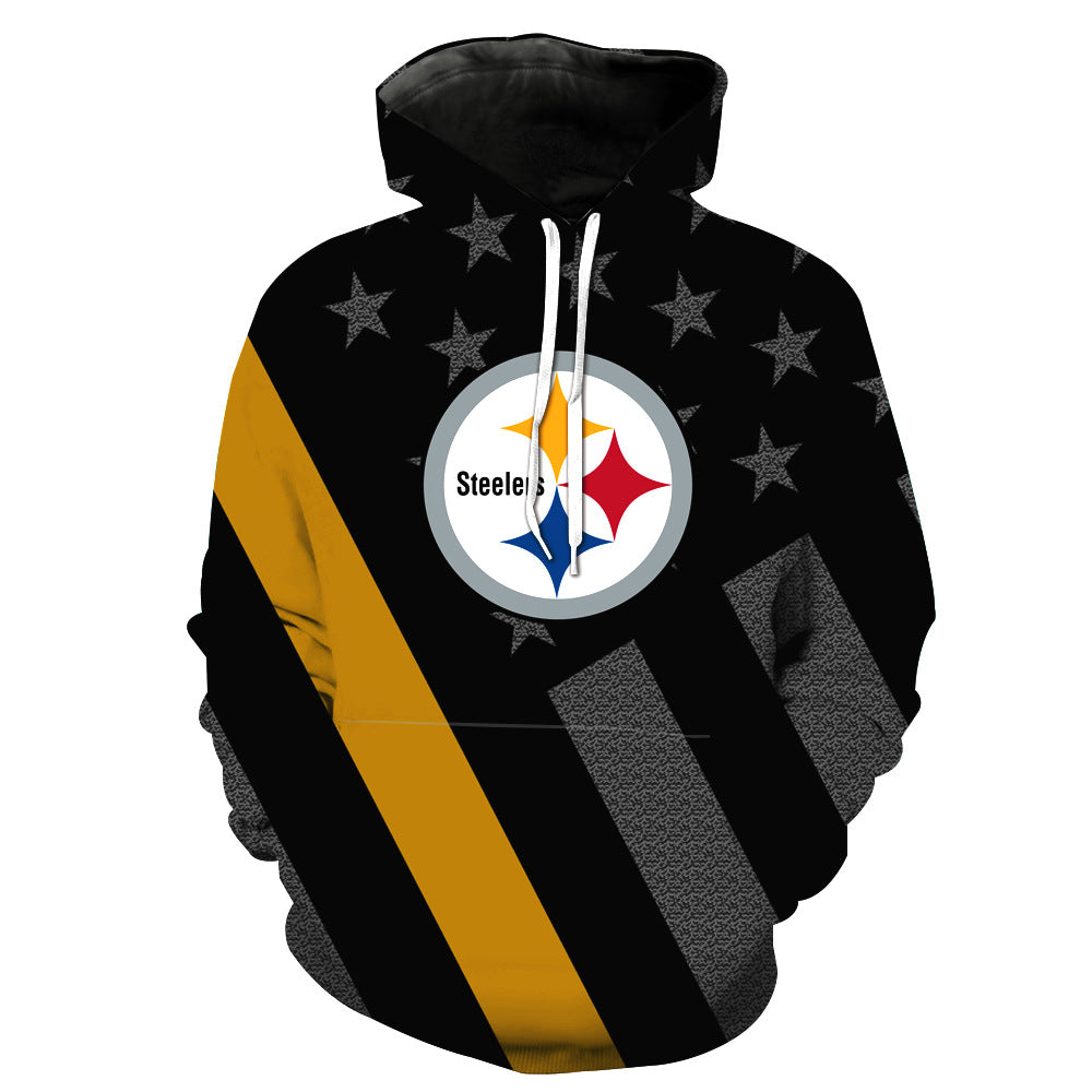 American Pittsburgh Pattern Slim Hoodies For Men