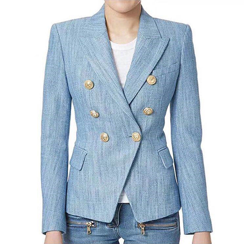 Button Temperament Blazer For Women