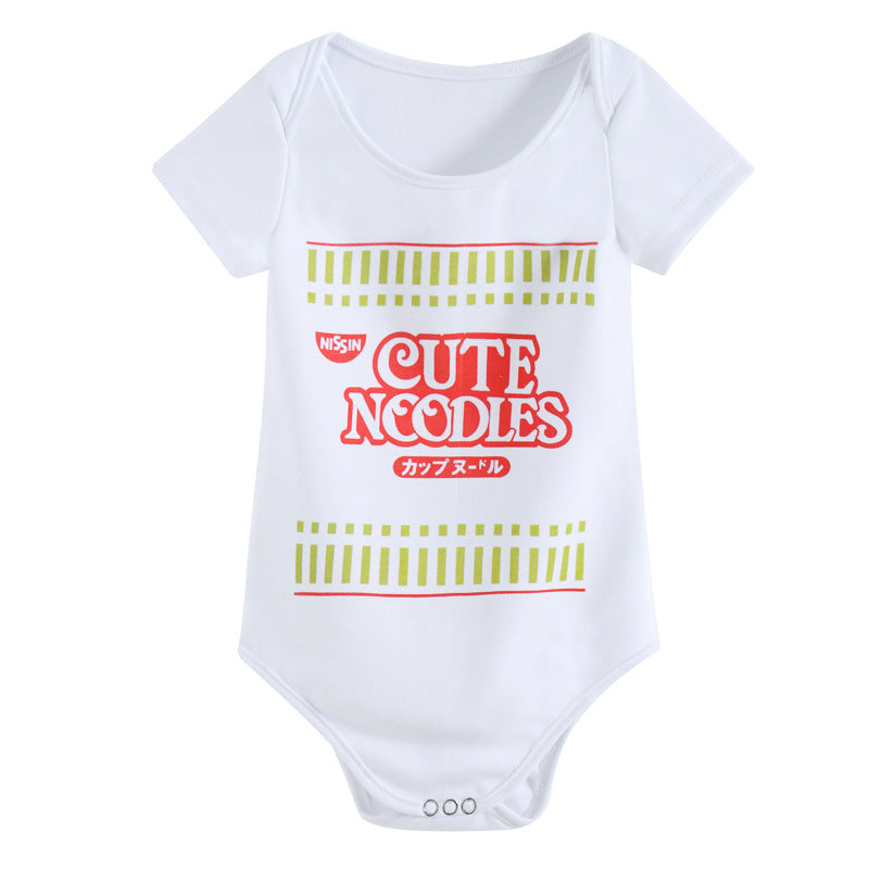 Short Sleeve CUTE NOODLES Triangle Rompers for baby