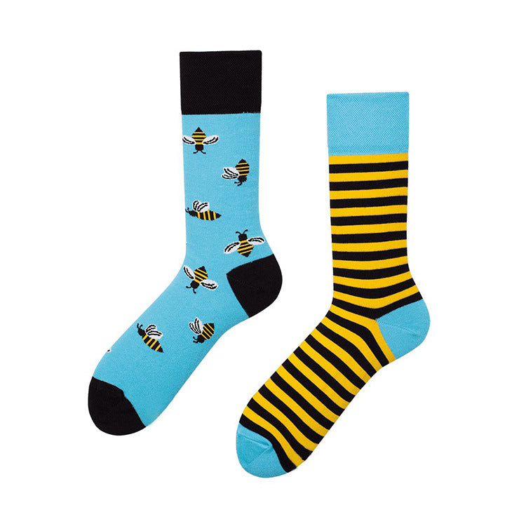 Personalized Cartoon Trendy Socks Creative Cartoon Mid-calf Couple Cotton Socks Socks For Men And Women