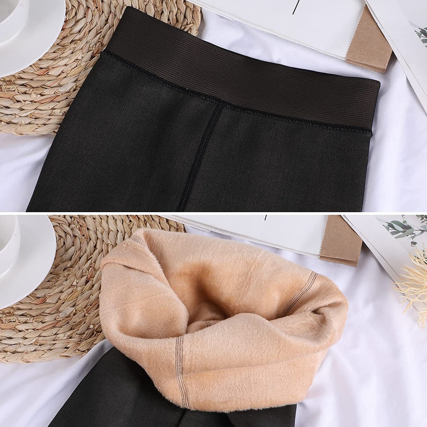 Thickened Black Silk Leggings For Women