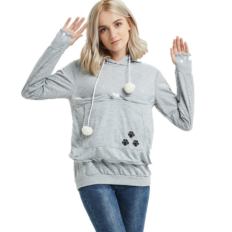 Pet Pocket Hoodies For Women