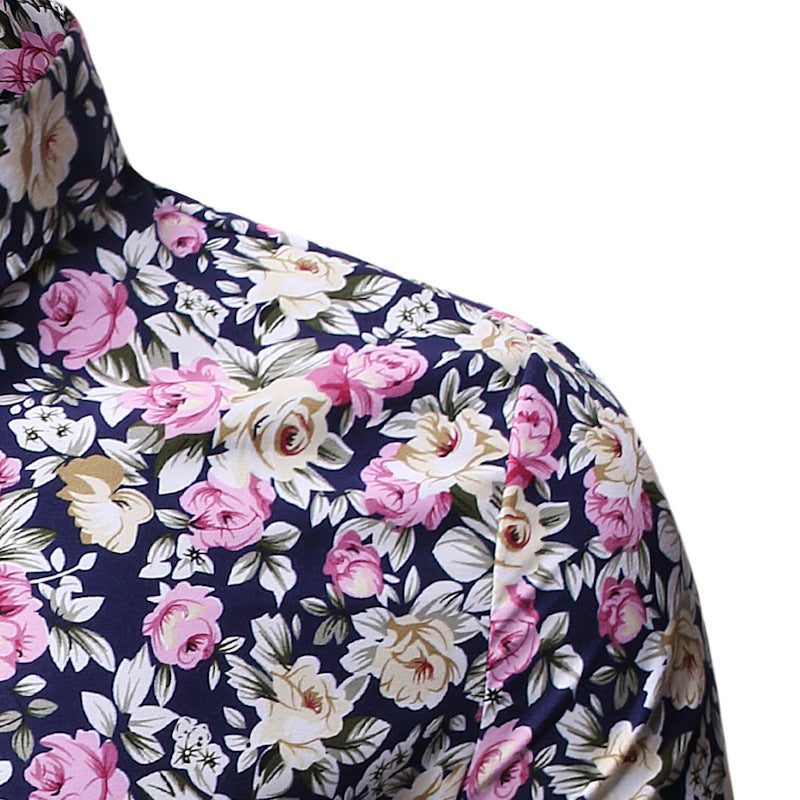 Men's Casual Short Sleeve Flower Shirts Men's Clothing