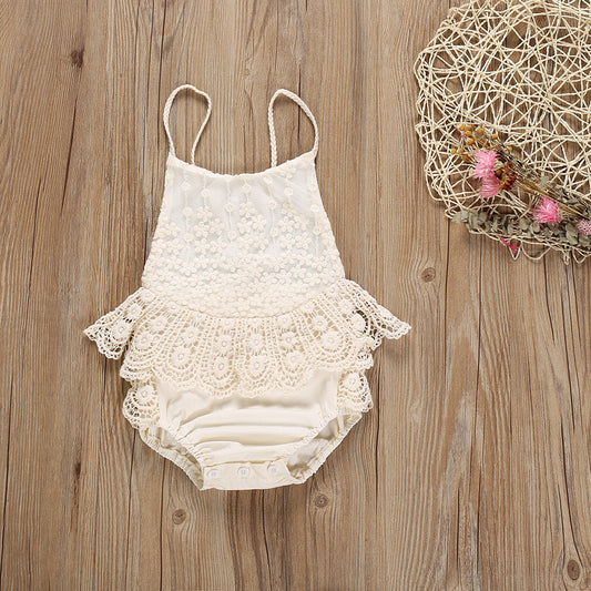 Jumpsuit Summer Beige Lace  Rompers for baby