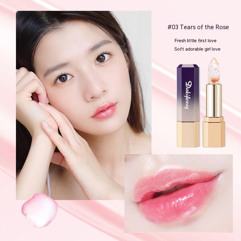 Petal Flower Lipstick Transparent Jelly Color Changing Temperature