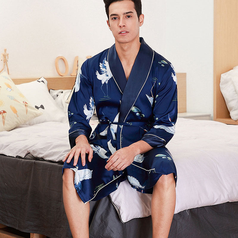 Long-Sleeved Nightgown For Men