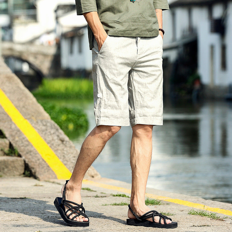 Prestige Linen Stuff Shorts For Men