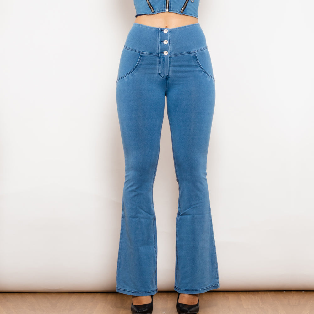 Melody Light Blue Flared Jeans For Women