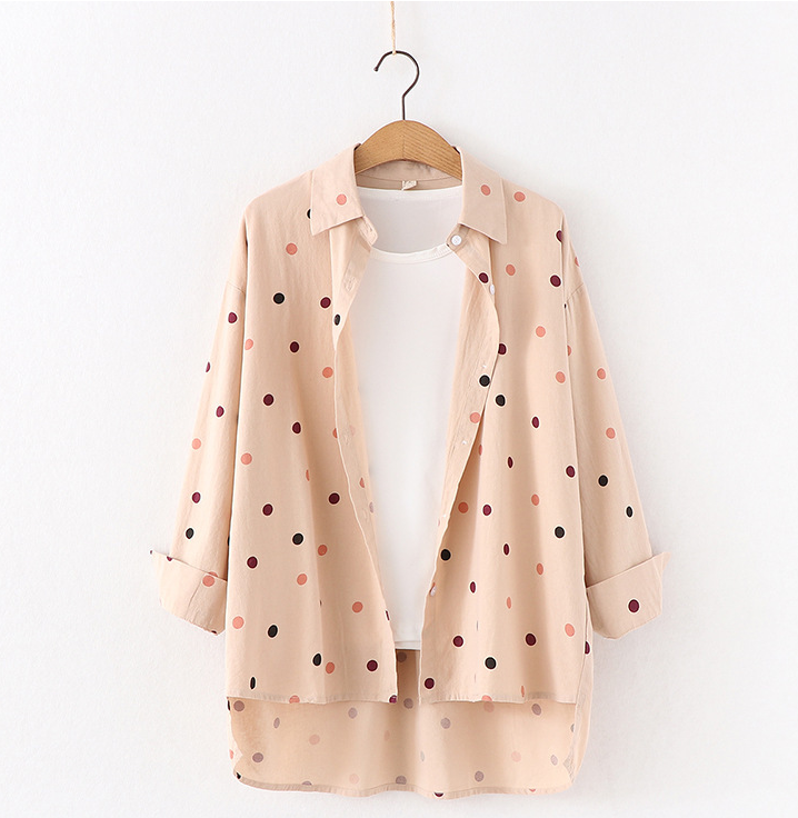 Polka Dot Print Blouse For Women