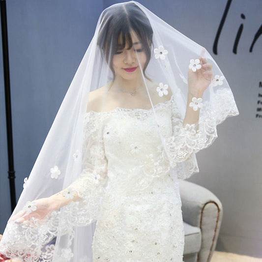 New Style Veil Korean Lace Petal Veil for women