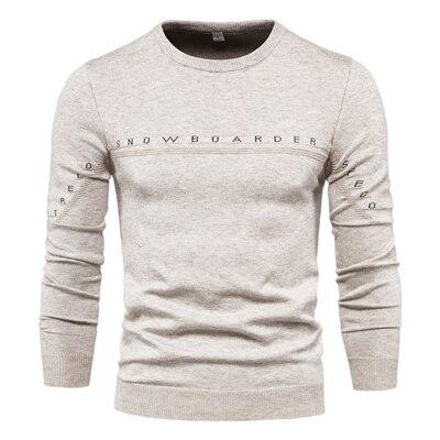 Letter Stitching Knitted Sweater For Men