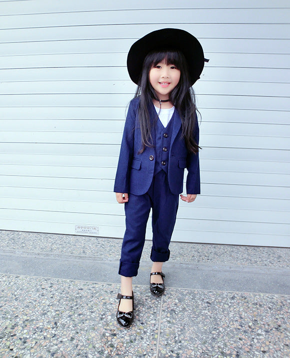 British and American  formal neutral Suit for Girls