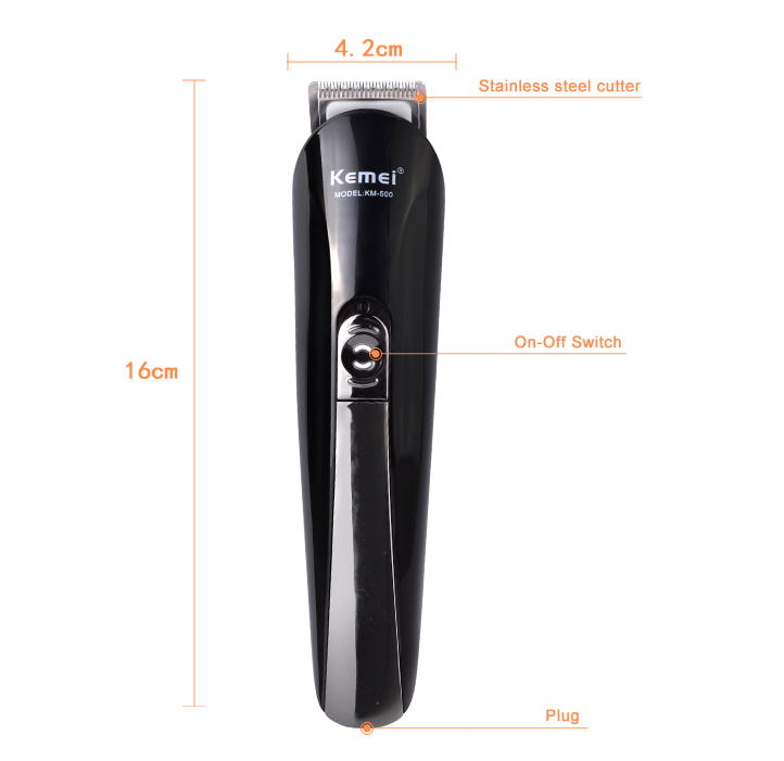 Kemei 6 in 1 Rechargeable Hair Trimmer Titanium Hair Clipper Shaver Electric Beard Trimmer Men Styling Tools Shaving Machine