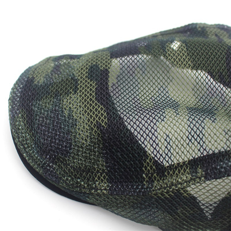 Camouflage Mesh Cloth Beret Men And Women Casual