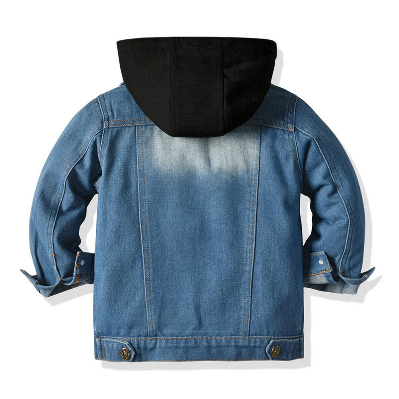 Two-piece Denim hooded Jacket for boys