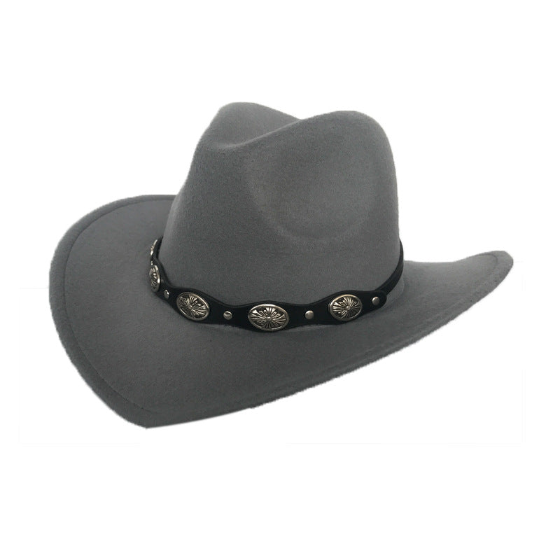 Punk Style Cowboy Hats And Felt For  Women