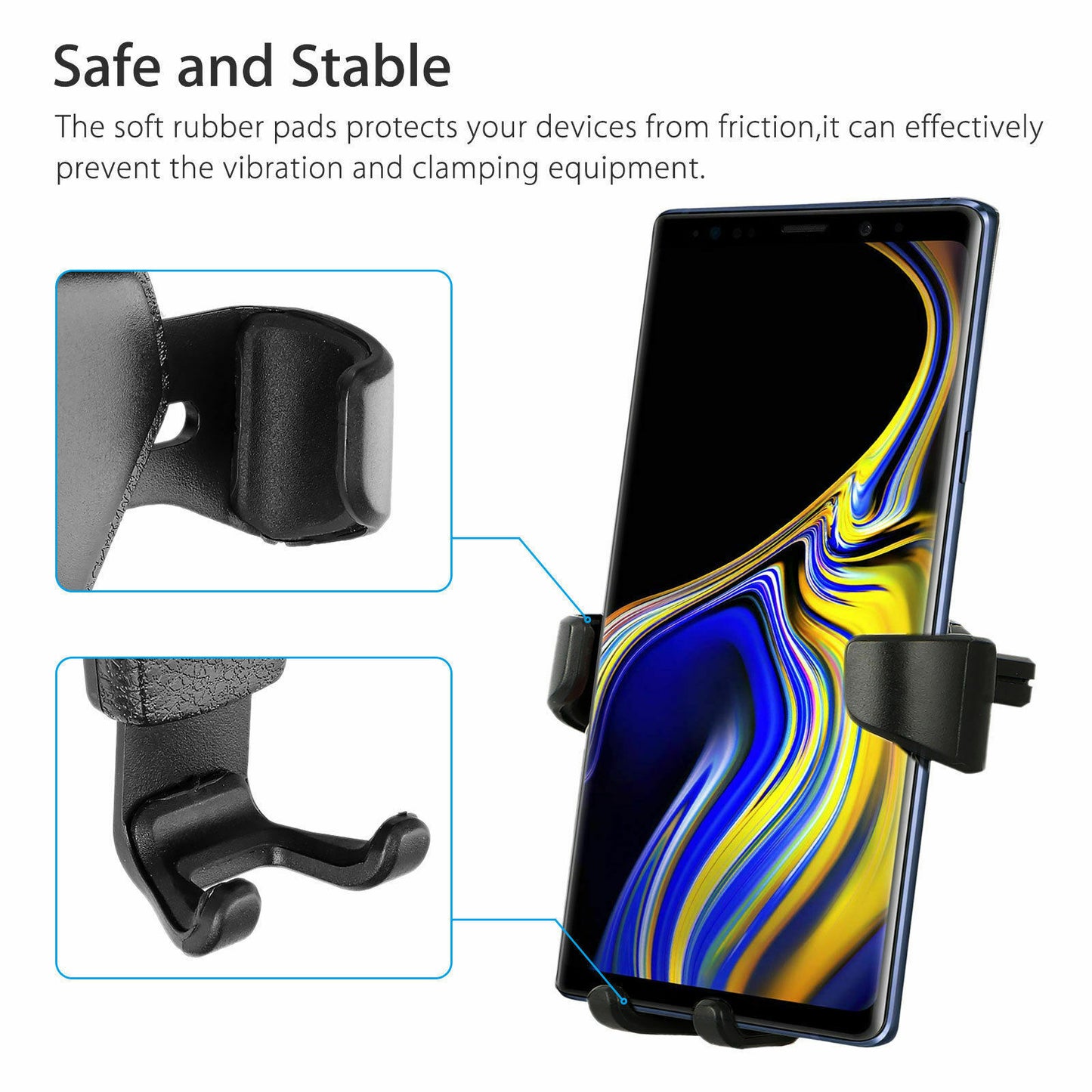 Universal Car Mount Holder Stand Air Vent Cradle For Mobile Cell Phone Gravity Car Mount Air Vent Phone Holder For I Phone X XR XS Max S Amsung S10 Note9