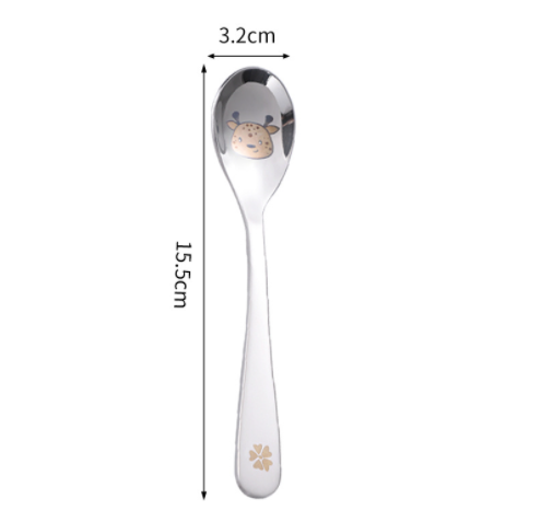 Stainless Steel Creative Spoon Small Rice Spoon Spoon Children Solid Food Spoon