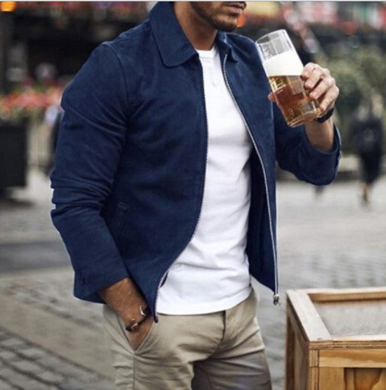 Slim Turn Down Collar Jackets For Men