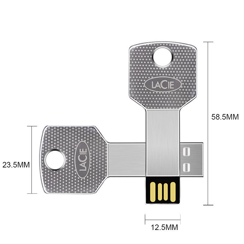 Ultra-thin Waterproof Conjoined Metal Key USB Drive