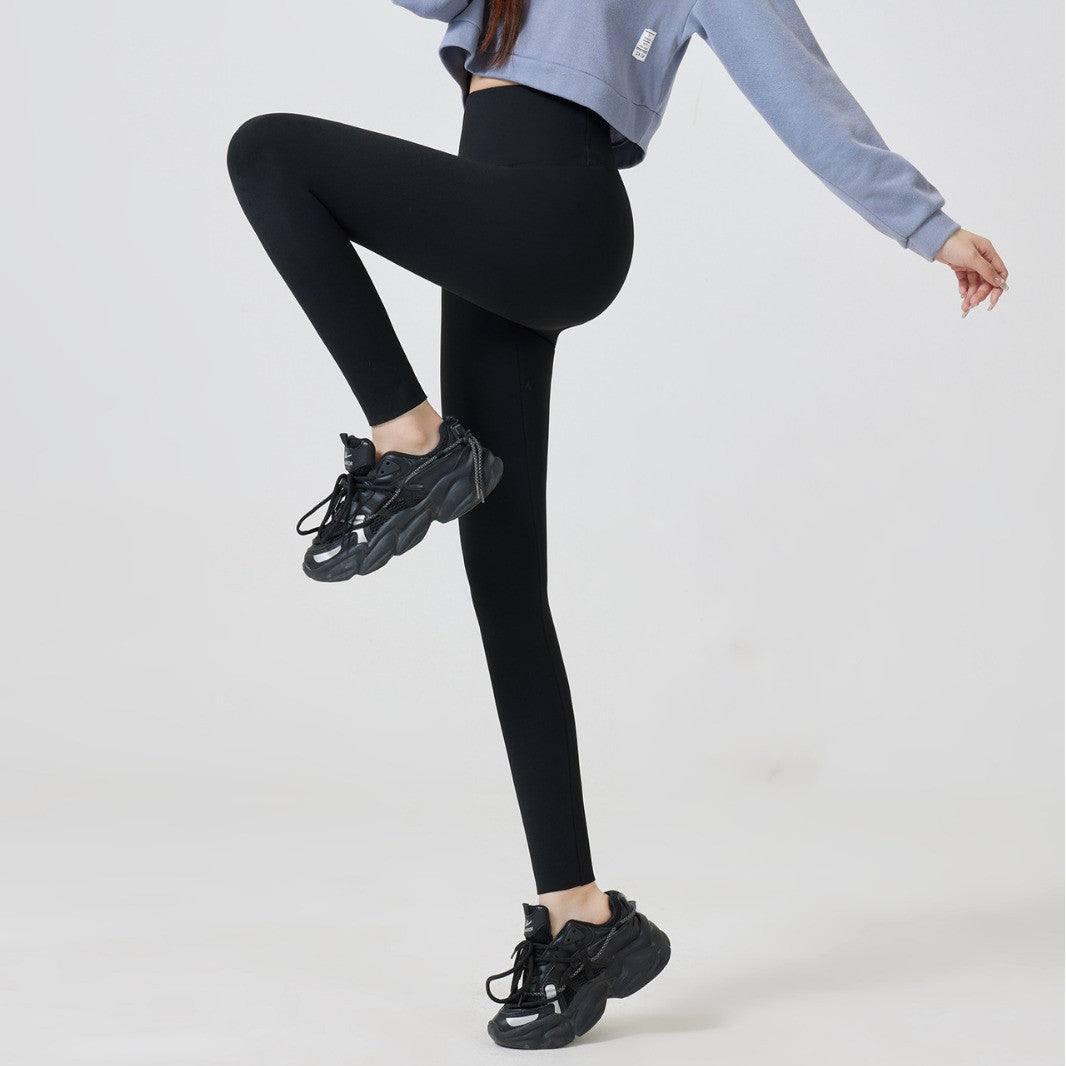 Silk Cashmere Fleece-lined Suspension Yoga Pants For Women