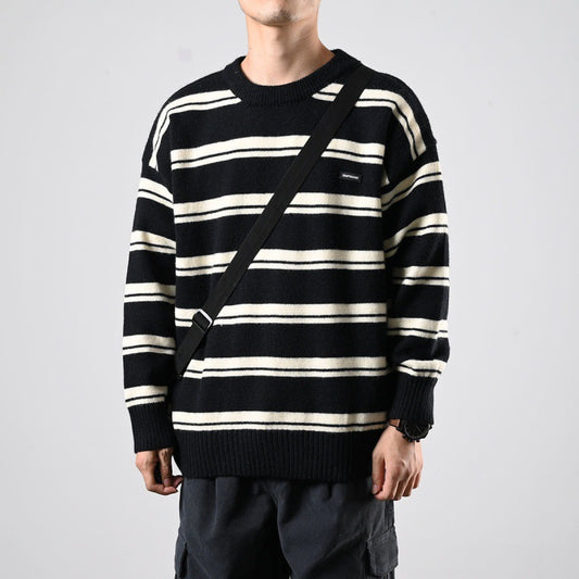 Couples Wear Trendy Striped Sweaters For Men And Women