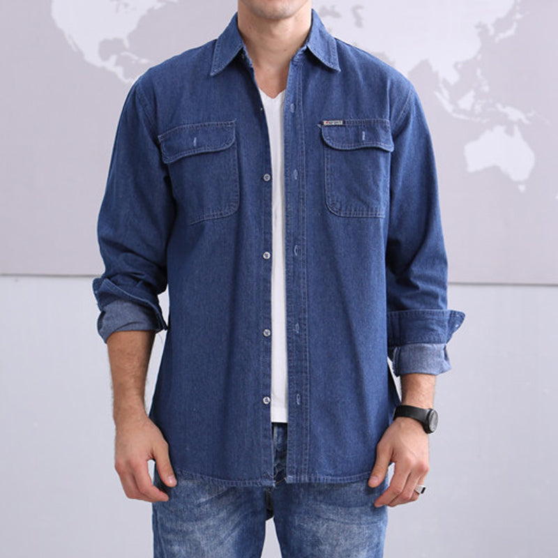 Men's Denim Long Sleeve Shirt