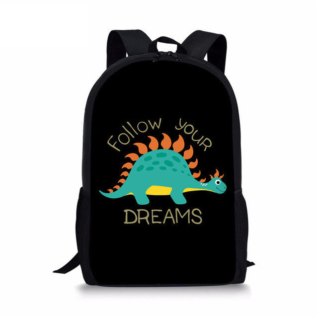 European And American Cartoon Dinosaur Schoolbag for kids