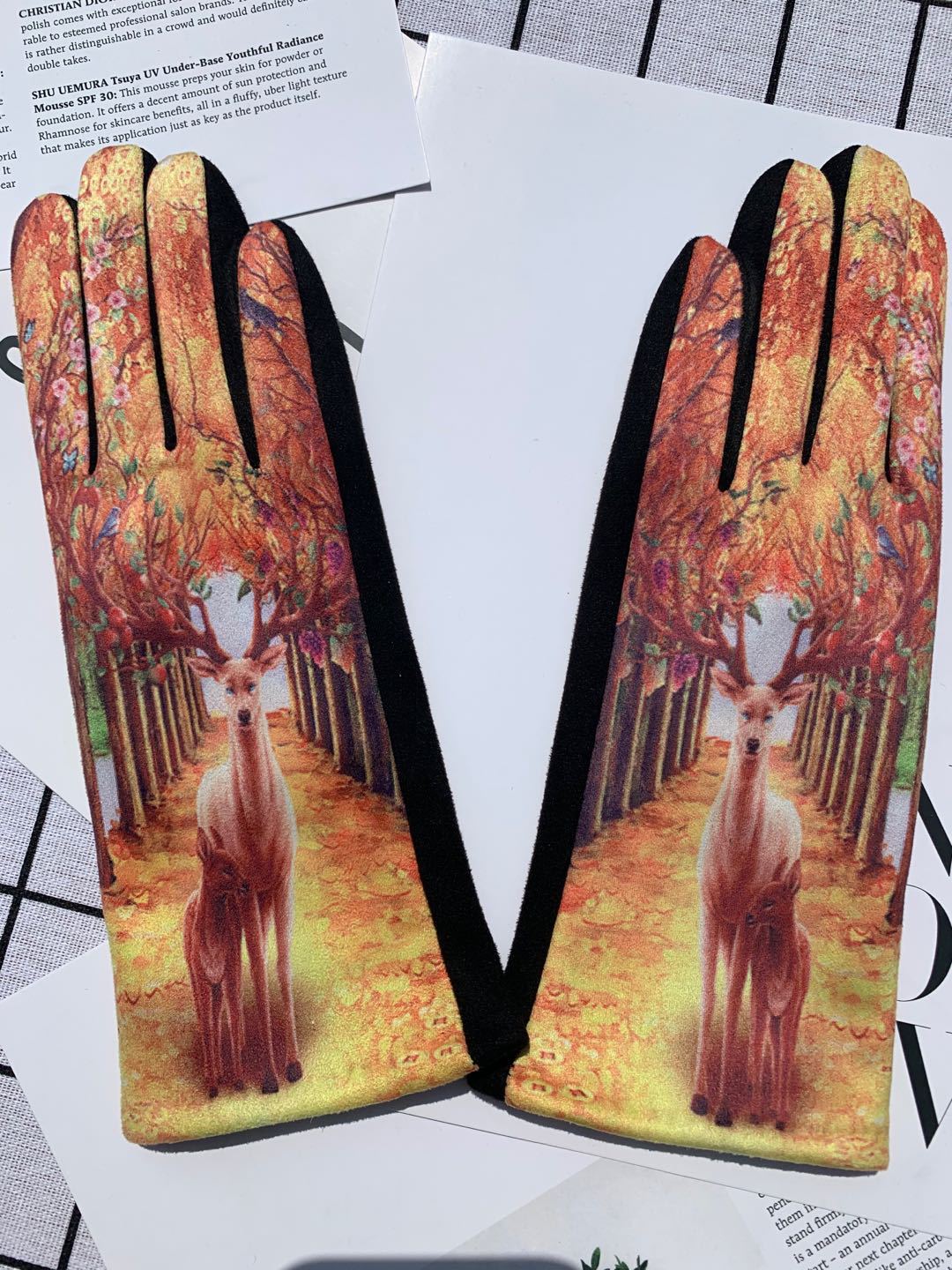 Autumn And Winter Fashion Trends Oil Painting Gloves for art laddies