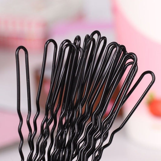 Black U-clip Bold Updo Hairpin Studio Fixed Clip Headdress