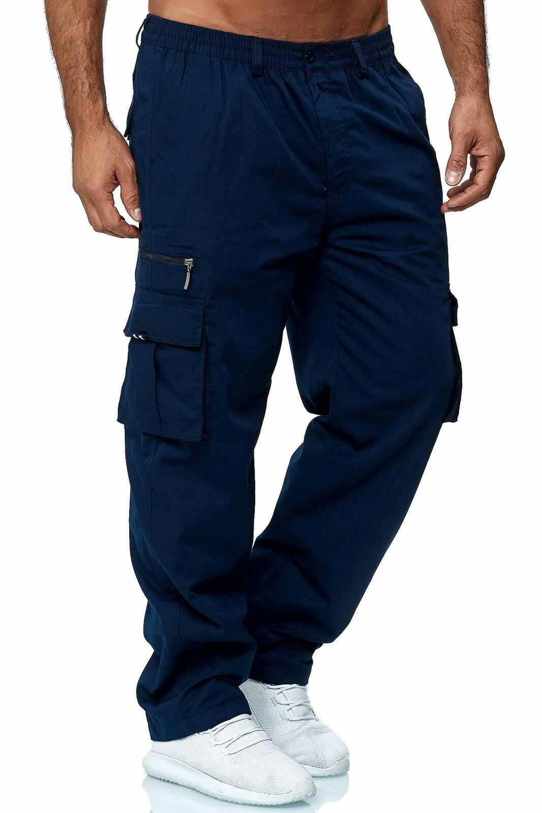 Casual Multi-pocket Loose Straight Cargo Pant For Men