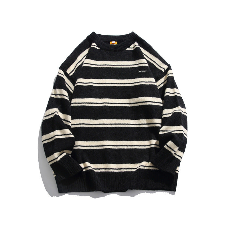 Couples Wear Trendy Striped Sweaters For Men And Women