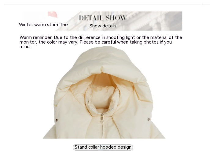 Puffy Hooded Bread Short Cotton-padded Jacket For Women