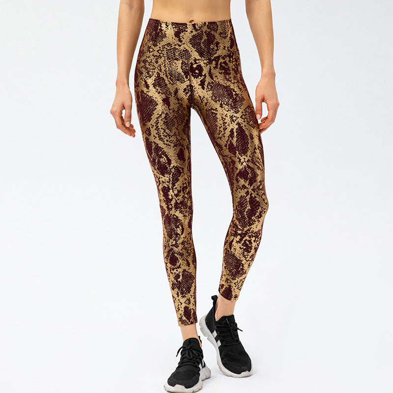 Snake Print Yoga Trousers For Women