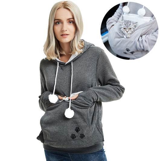 Pet Pocket Hoodies For Women